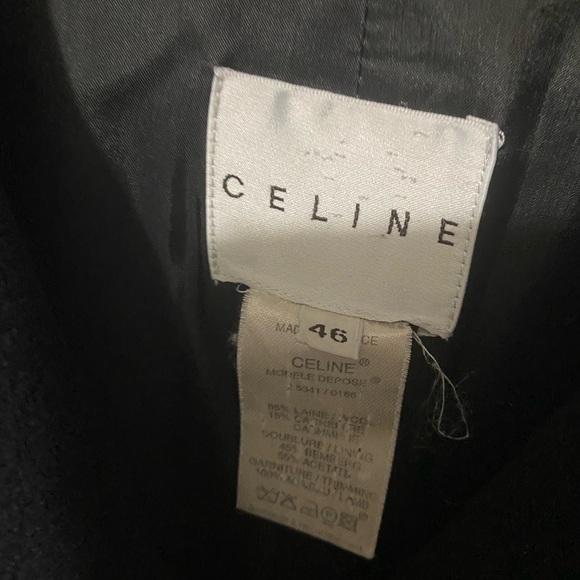Celine Double Breasted Pea Coat Size 46 - Picture 2 of 3